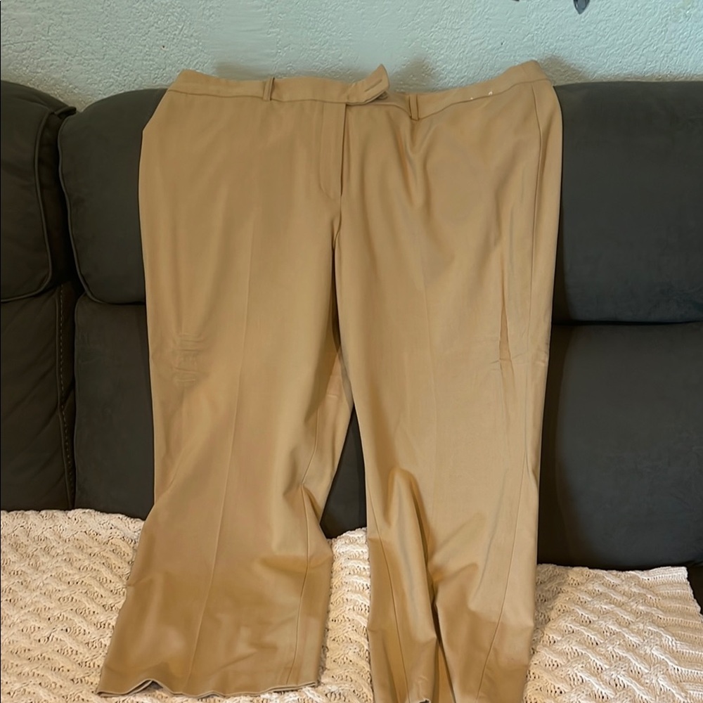 Apostrophe Tan Wide Leg Pants